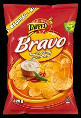 Taffel Bravo Sourcream &amp; Sweet Chili - perunalastut/ Potato Chips, 325 g