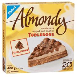 Almondy Almond Tårta Topped with Pieces of Toblerone, 400 g   International