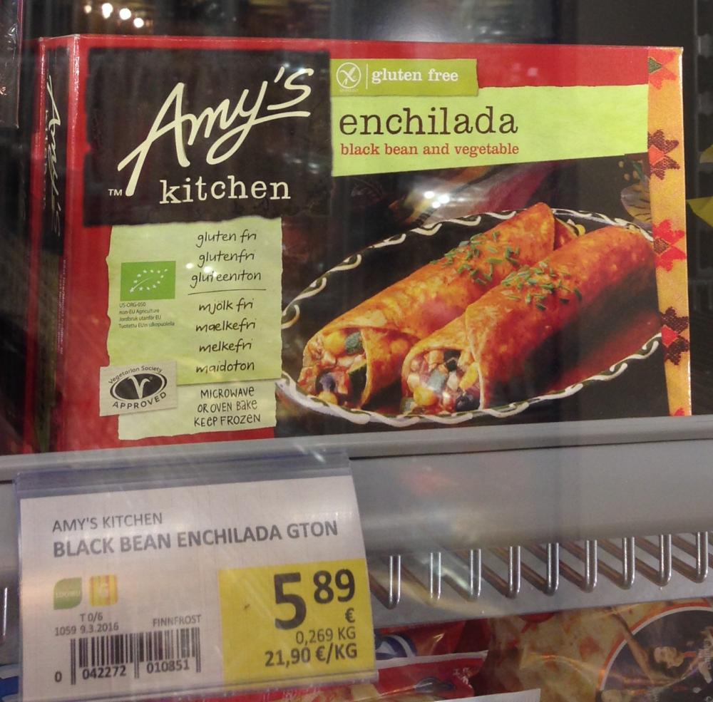 Amy's Kitchen Enchilada mustapapu ja vihannes 269 g